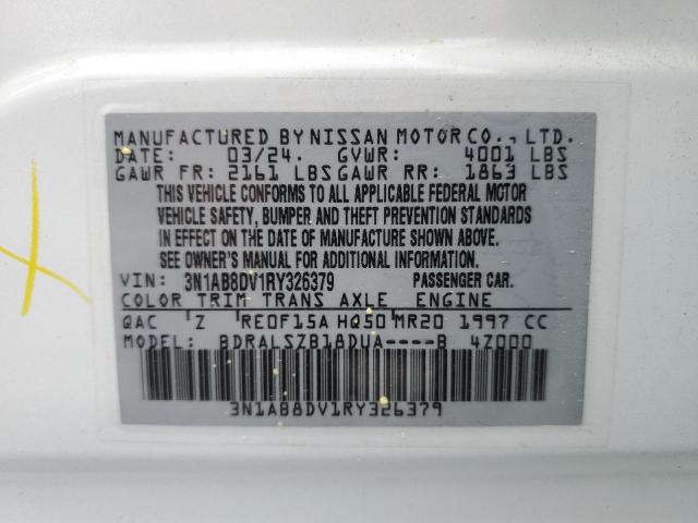 2024 NISSAN SENTRA SR 3N1AB8DV1RY326379