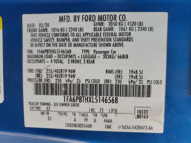 2020 FORD MUSTANG 1FA6P8THXL5146568