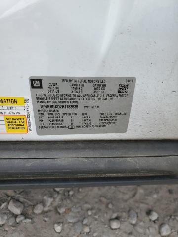 2017 CHEVROLET TRAVERSE L - 1GNKRGKD2HJ183535
