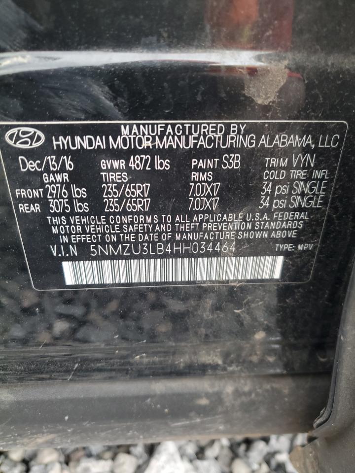 Lot #3203779929 2017 HYUNDAI SANTA FE S