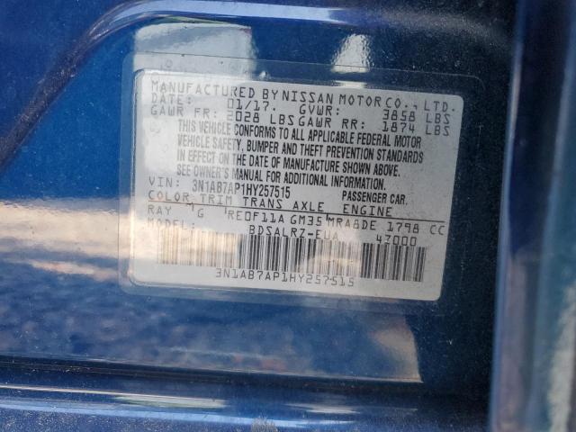 2017 NISSAN SENTRA S - 3N1AB7AP1HY257515