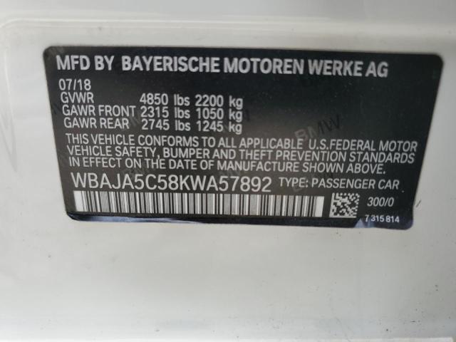2019 BMW 530 I - WBAJA5C58KWA57892