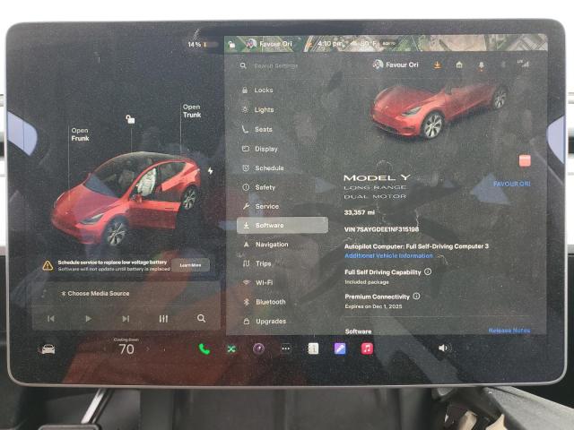 2022 TESLA MODEL Y - 7SAYGDEE1NF315198