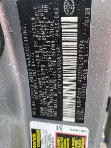2022 TOYOTA CAMRY LE - 4T1C11AK4NU686748