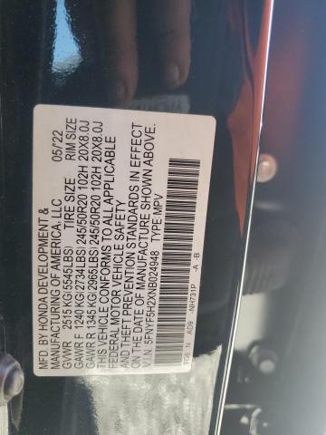 2022 HONDA PILOT SE 5FNYF5H2XNB024948
