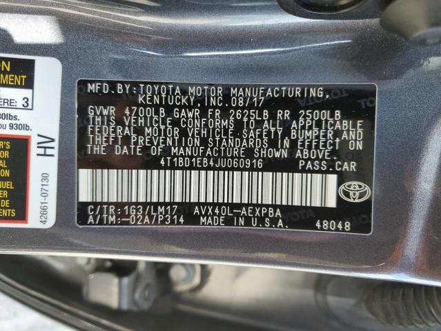 2018 TOYOTA AVALON HYB 4T1BD1EB4JU060916