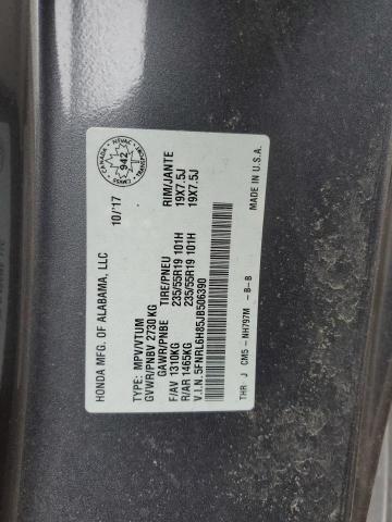 2018 HONDA ODYSSEY TO 5FNRL6H85JB506390