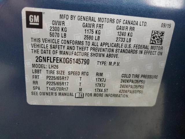 2016 CHEVROLET EQUINOX LT - 2GNFLFEK0G6145790