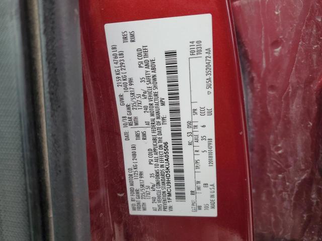 2019 FORD ESCAPE SEL - 1FMCU9HD5KUA05506