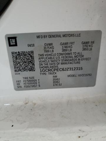 2018 CHEVROLET SILVERADO - 1GCRCPEC6JZ312315