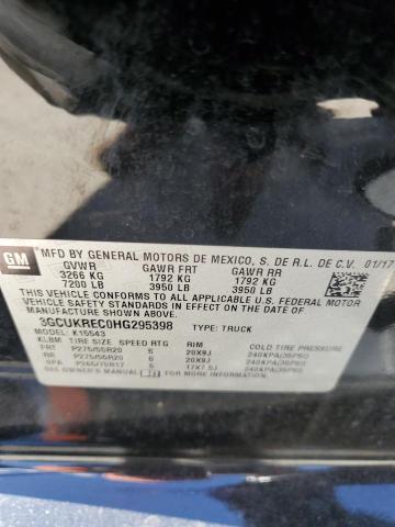 2017 CHEVROLET SILVERADO - 3GCUKREC0HG295398