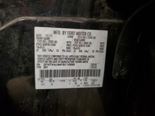 2015 FORD EDGE SEL 2FMTK4J94FBC10888