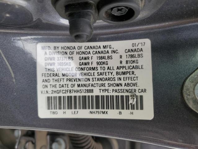 2017 HONDA CIVIC EX - 2HGFC2F87HH512888