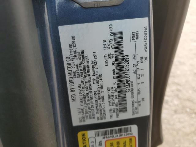 2018 FORD FUSION SE - 3FA6P0LU1JR152090