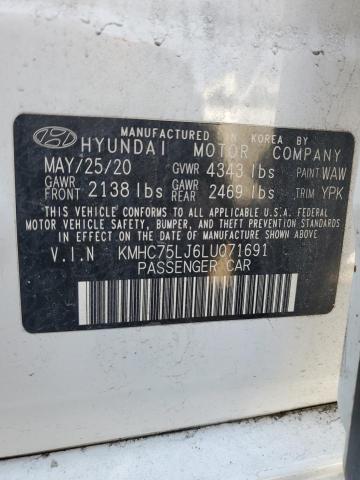 2020 HYUNDAI IONIQ SE - KMHC75LJ6LU071691