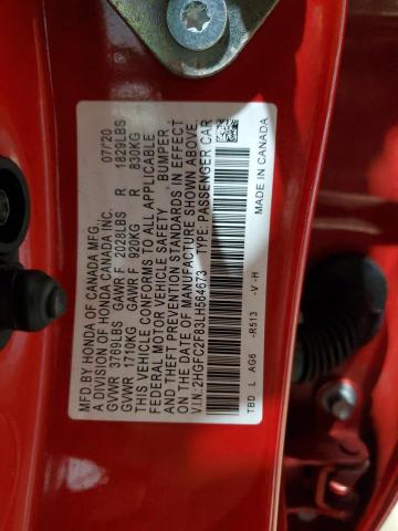 2020 HONDA CIVIC SPOR - 2HGFC2F83LH564673