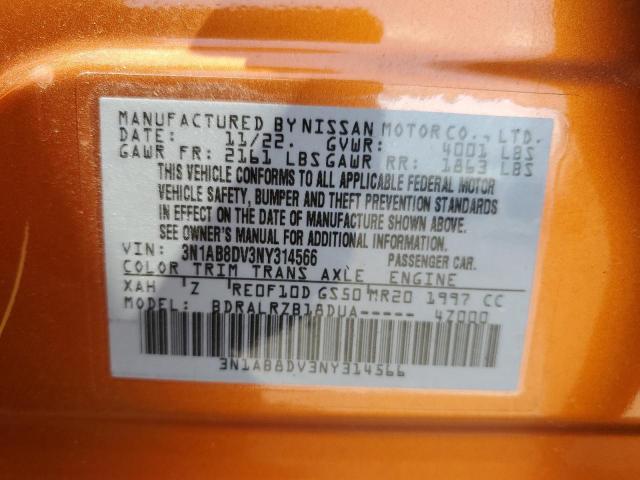 2022 NISSAN SENTRA SR 3N1AB8DV3NY314566