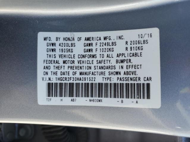 2017 HONDA ACCORD LX - 1HGCR2F30HA091522