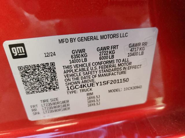 2025 CHEVROLET SILVERADO K3500 LTZ 1GC4KUEY1SF201150