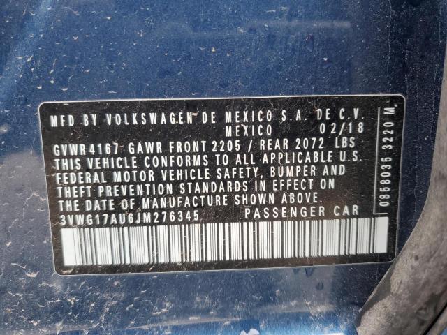 2018 VOLKSWAGEN GOLF S - 3VWG17AU6JM276345