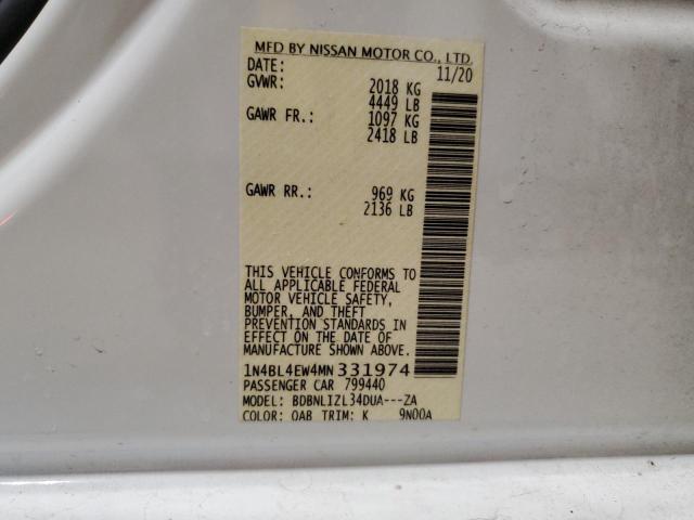 1N4BL4EW4MN331974 2021 NISSAN ALTIMA