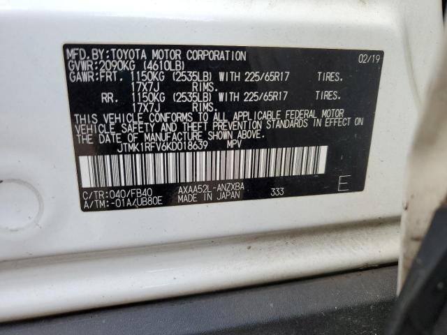 2019 TOYOTA RAV4 LE - JTMK1RFV6KD018639