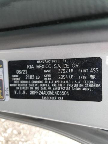 2021 KIA FORTE FE - 3KPF24AD0ME403504