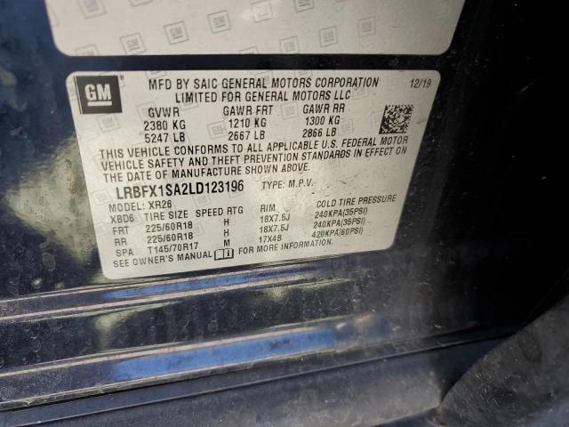 2020 BUICK ENVISION P - LRBFX1SA2LD123196