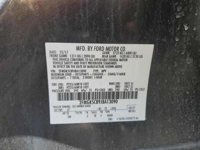 2018 FORD FLEX SEL - 2FMGK5C89JBA13090