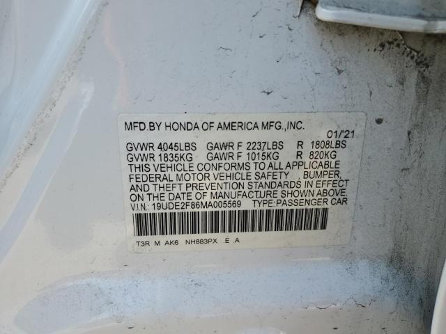 2021 ACURA ILX PREMIU - 19UDE2F86MA005569