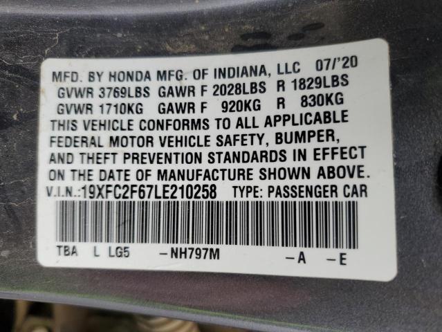 2020 HONDA CIVIC LX - 19XFC2F67LE210258