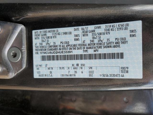 2017 FORD ESCAPE TIT - 1FMCU9JD2HUE33391