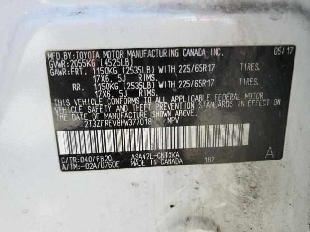 2017 TOYOTA RAV4 LE 2T3ZFREV8HW377018