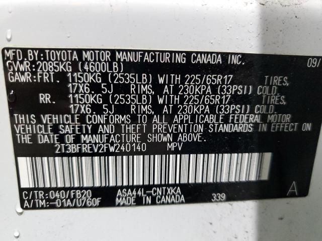 2015 TOYOTA RAV4 LE - 2T3BFREV2FW240140