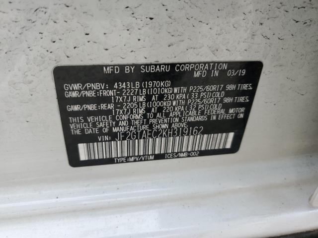 2019 SUBARU CROSSTREK - JF2GTAEC2KH319162