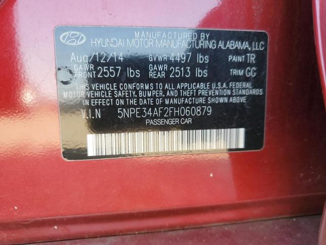 2015 HYUNDAI SONATA SPO - 5NPE34AF2FH060879