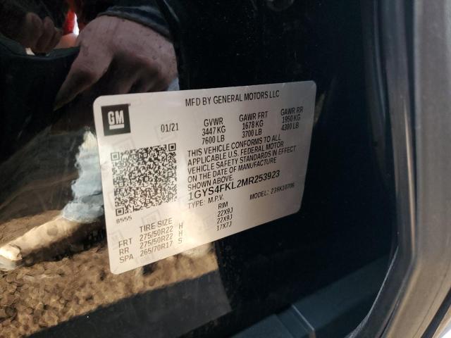 2021 CADILLAC ESCALADE S 1GYS4FKL2MR253923