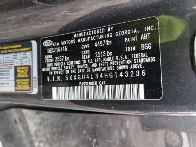 2017 KIA OPTIMA EX - 5XXGU4L34HG143236