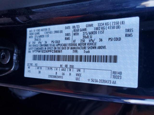 2023 FORD F150 SUPER - 1FTFW1EDXPFC58561