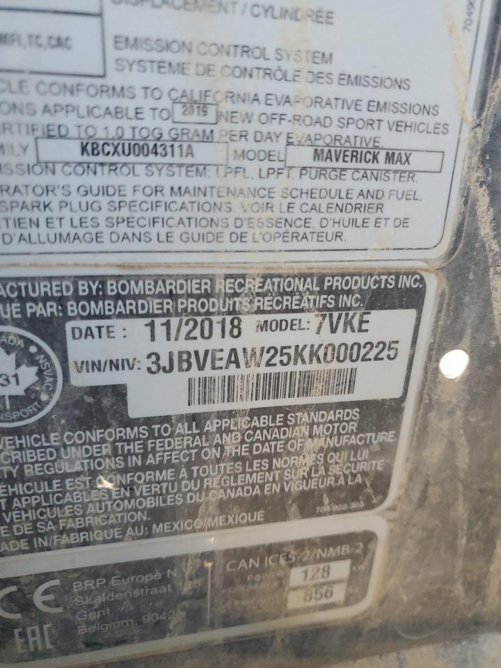 Lot #3186992957 2019 CAN-AM MAVERICK X