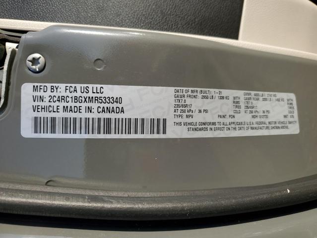 2021 CHRYSLER PACIFICA T - 2C4RC1BGXMR533340