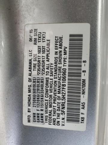 2015 HONDA ODYSSEY LX 5FNRL5H27FB106960