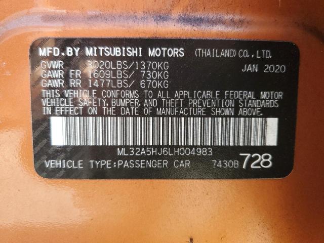 2020 MITSUBISHI MIRAGE LE ML32A5HJ6LH004983