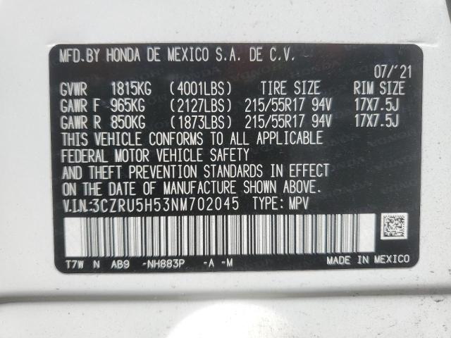 2022 HONDA HR-V EX - 3CZRU5H53NM702045