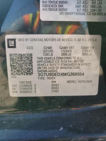 2021 GMC SIERRA K15 3GTU9DEDXMG269554