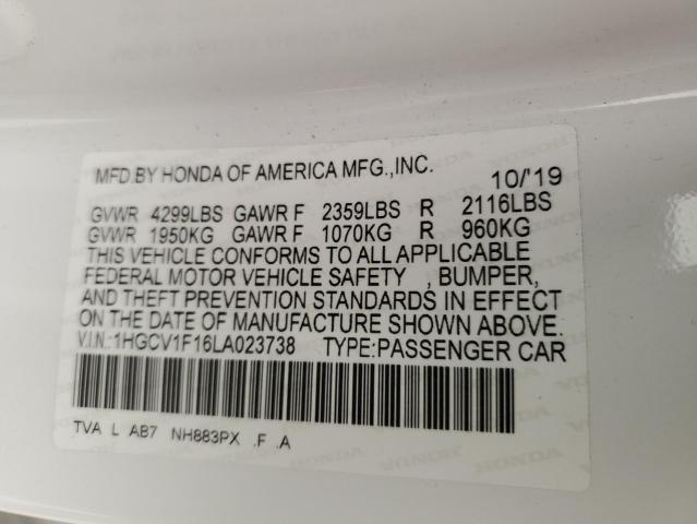 2020 HONDA ACCORD LX - 1HGCV1F16LA023738