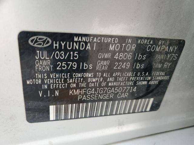 2016 HYUNDAI AZERA KMHFG4JG7GA507714
