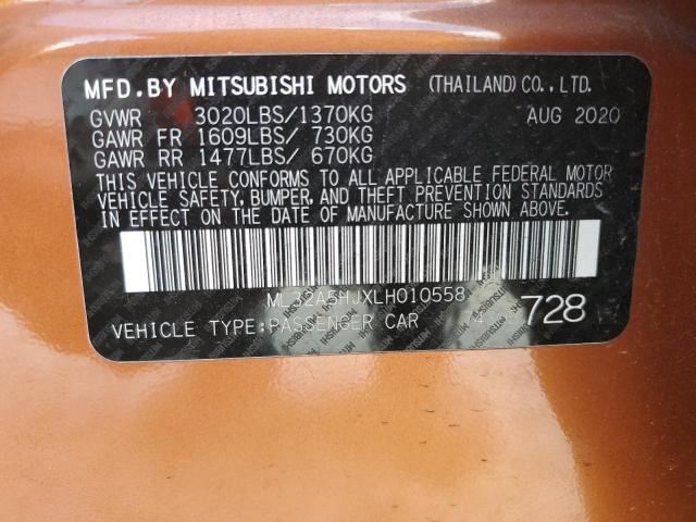 2020 MITSUBISHI MIRAGE LE - ML32A5HJXLH010558
