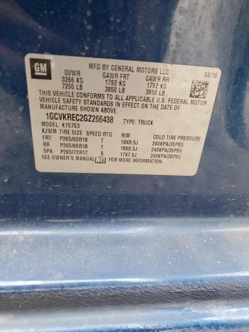 2016 CHEVROLET SILVERADO - 1GCVKREC2GZ266438
