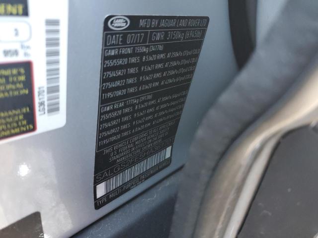 2017 LAND ROVER RANGE ROVE - SALGS2FE5HA361701